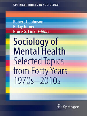 cover image of Sociology of Mental Health